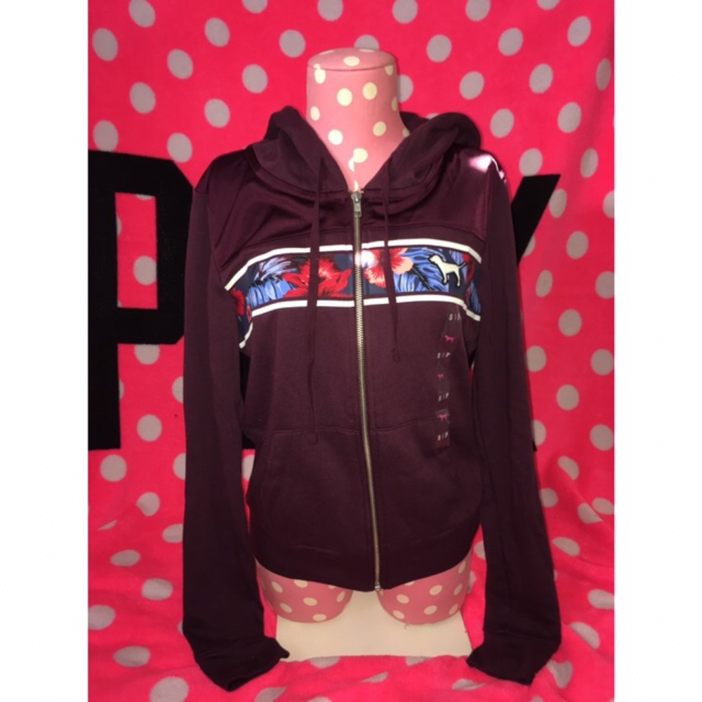 Victoria’s Secret PINK maroon hoodie NWT SMALL